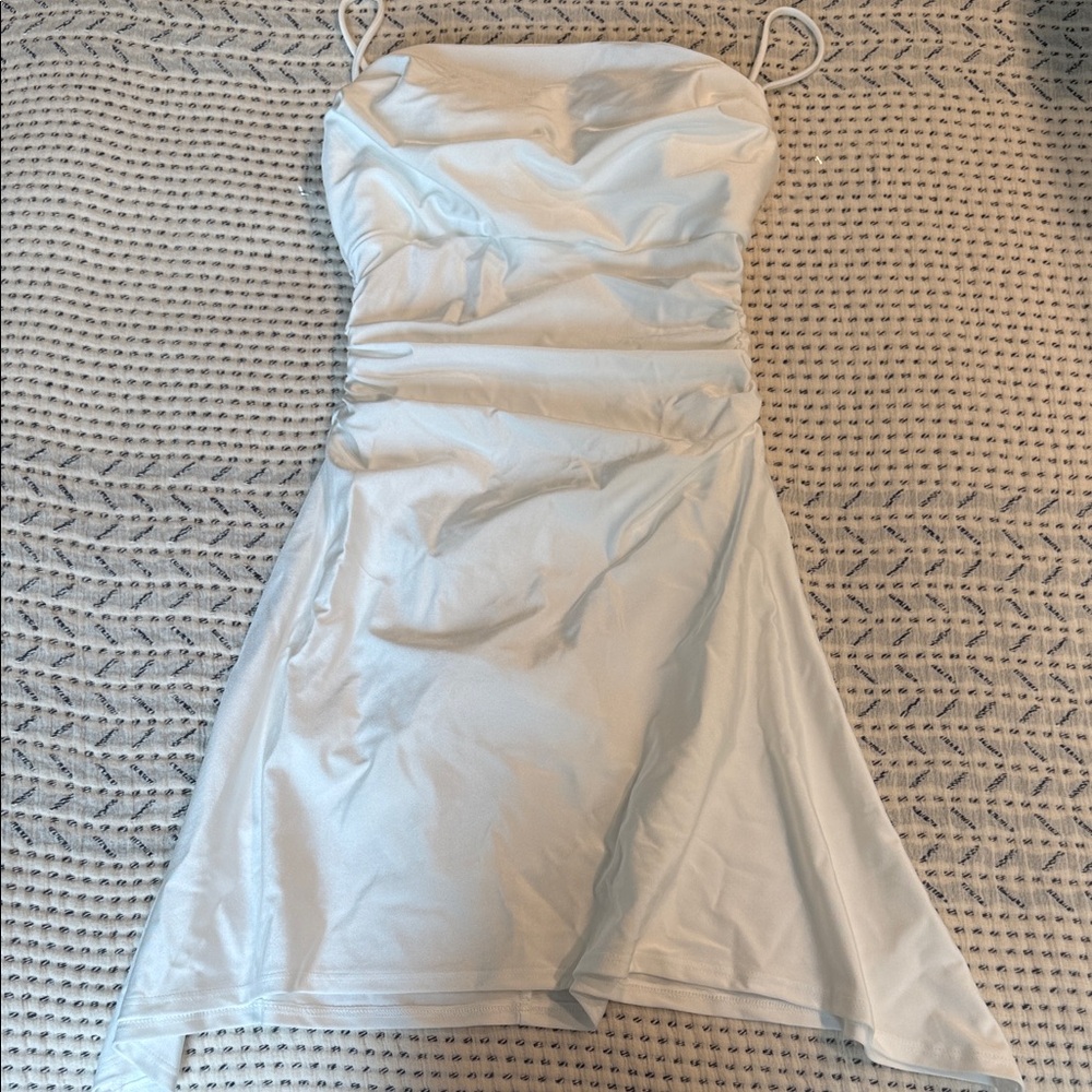 Windsor White Satin Mini Dress